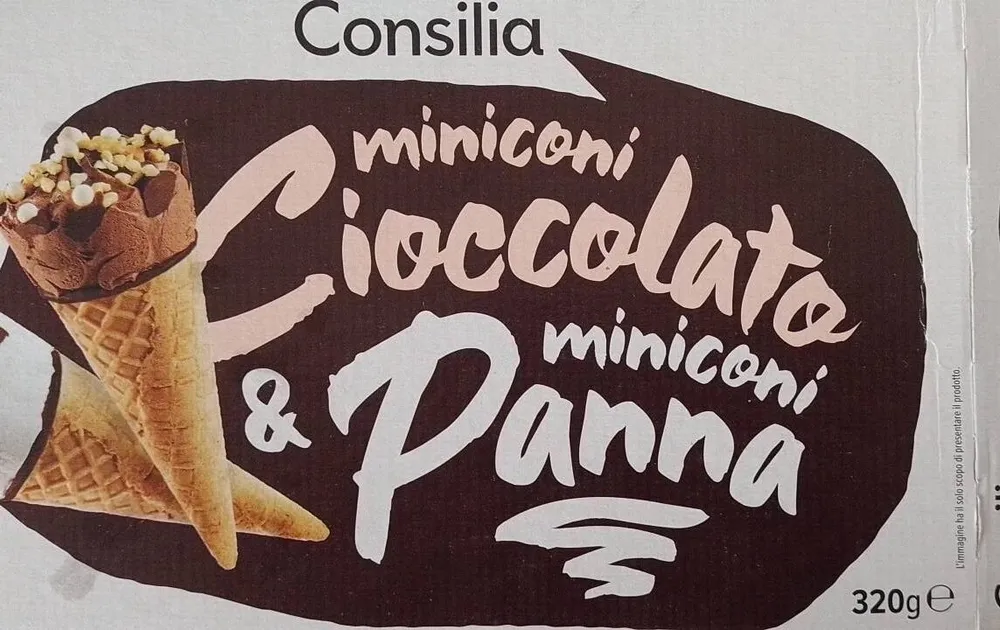 Miniconi cioccolato e miniconi panna