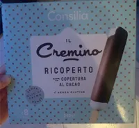 cremino ricoperto con copertura al cacao
