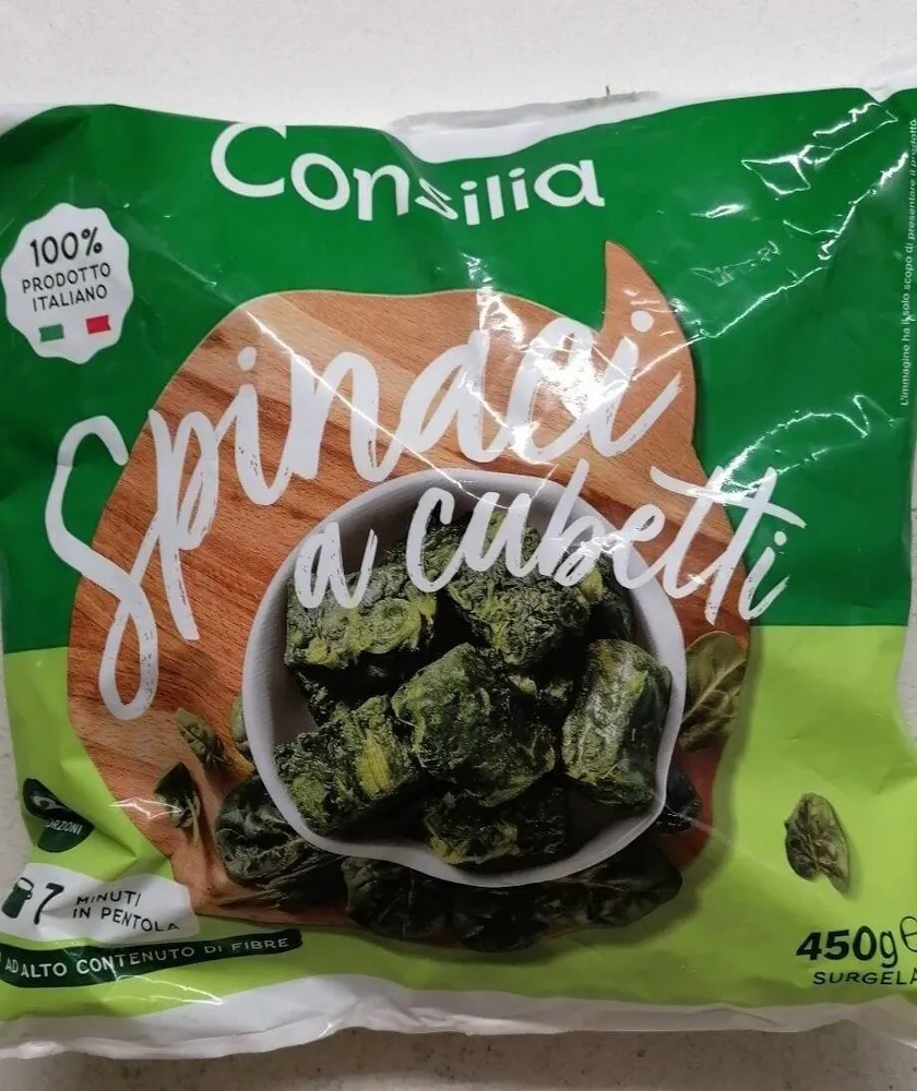 Spinaci a cubetti