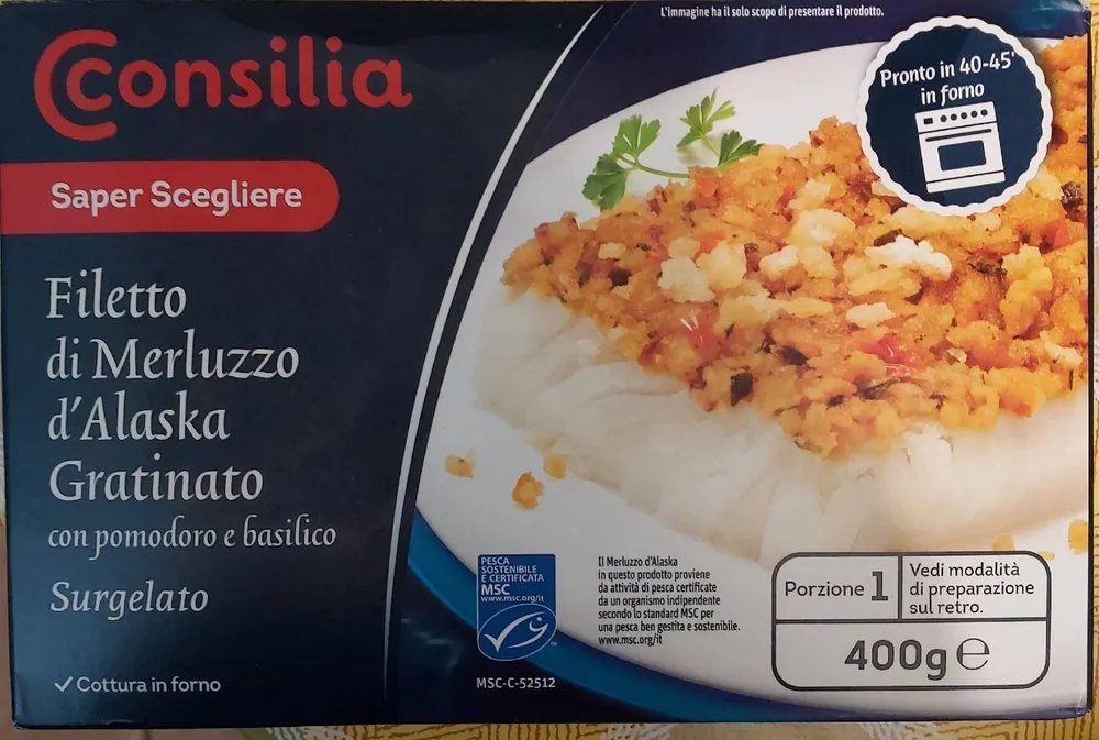 Filetto di merluzzo pomodoro e basilico