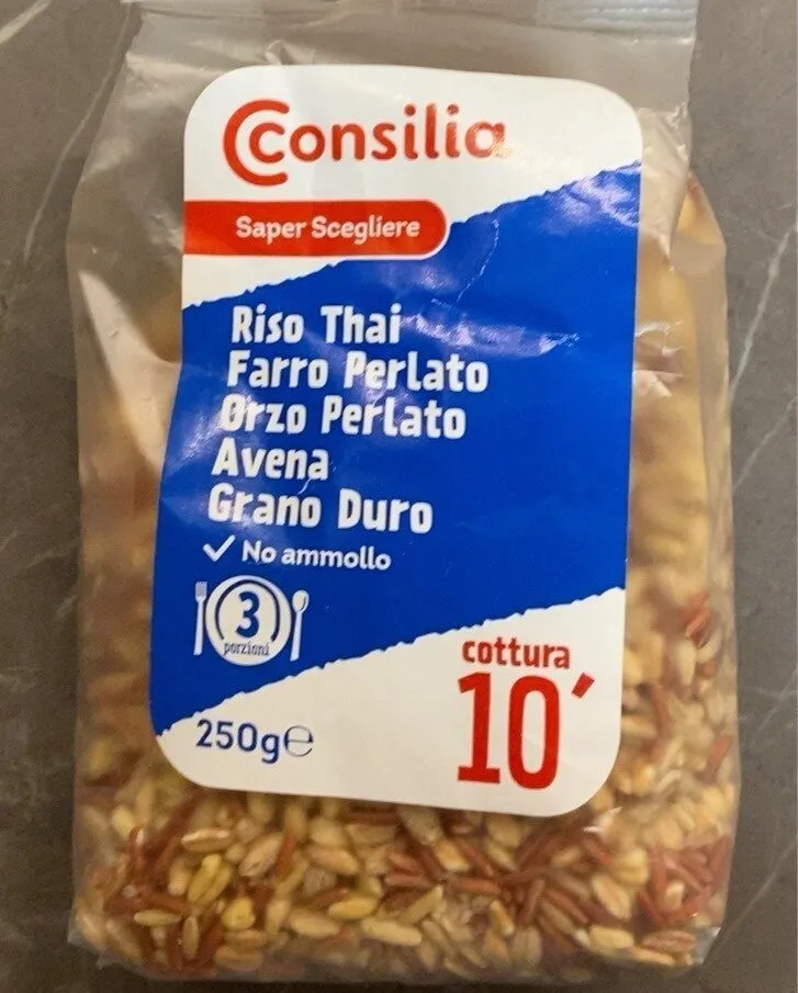 Riso thai farro perlato orzo perlato avena grano duro
