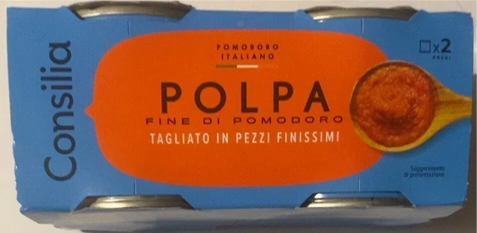 Polpa fine di pomodoro tagliato in pezzi finissimi