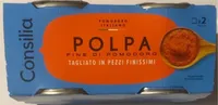 Polpa fine di pomodoro tagliato in pezzi finissimi