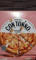 Pizza con tonno bordo alto