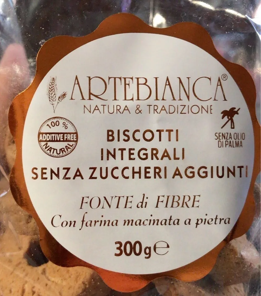 Biscotti integrali senza zuccheri aggiunti