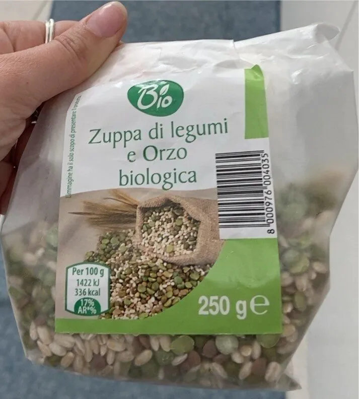 Zuppq di legumi e Orzo biologico