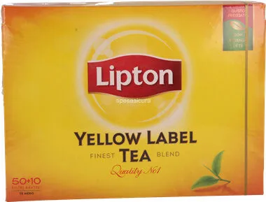Lipton Black Tea 60 Tea Bags Imported