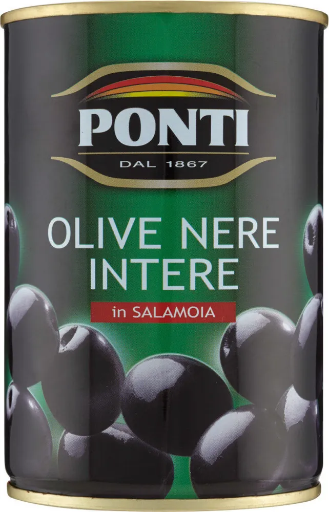 Olive nere intere in salamoia