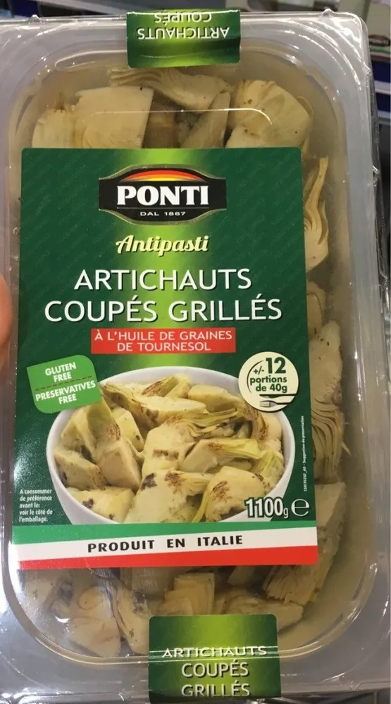 Artichauts coupes grilles