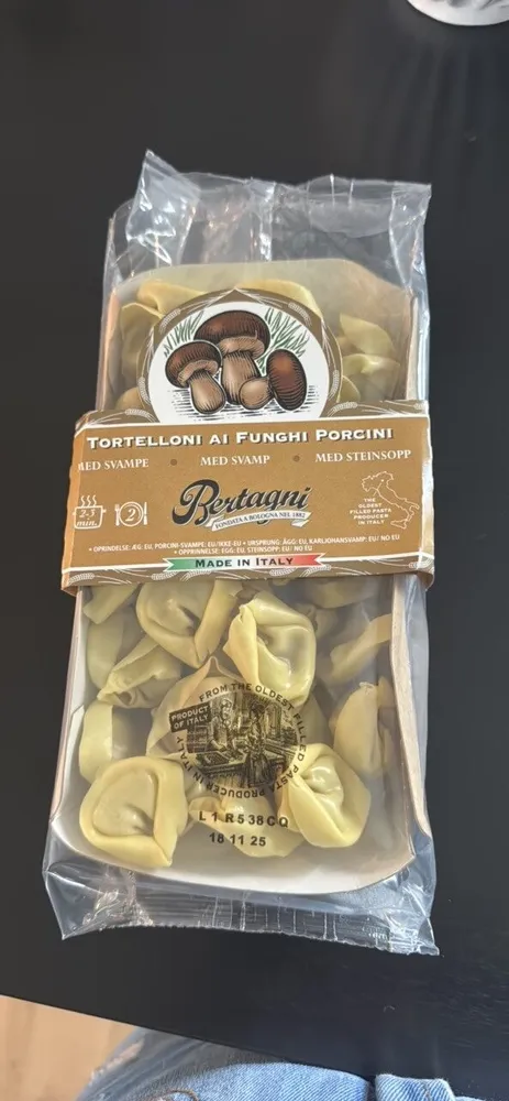 TortelTortelloni Ai Funghi Porcini