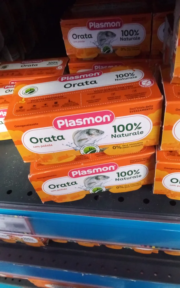 Orata con patate omogeneizzato
