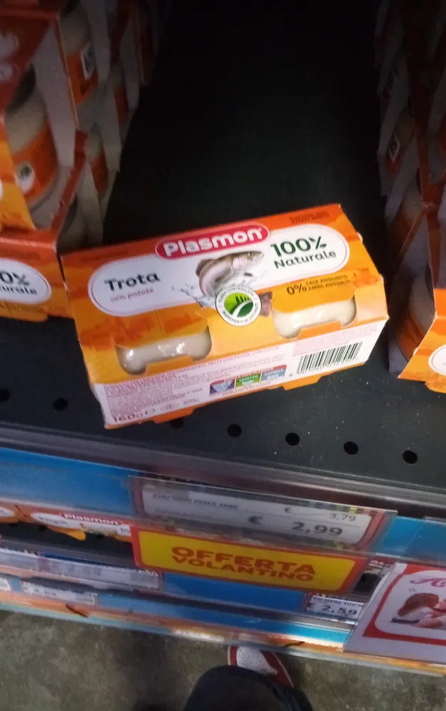 Trota con patate omogeneizzato