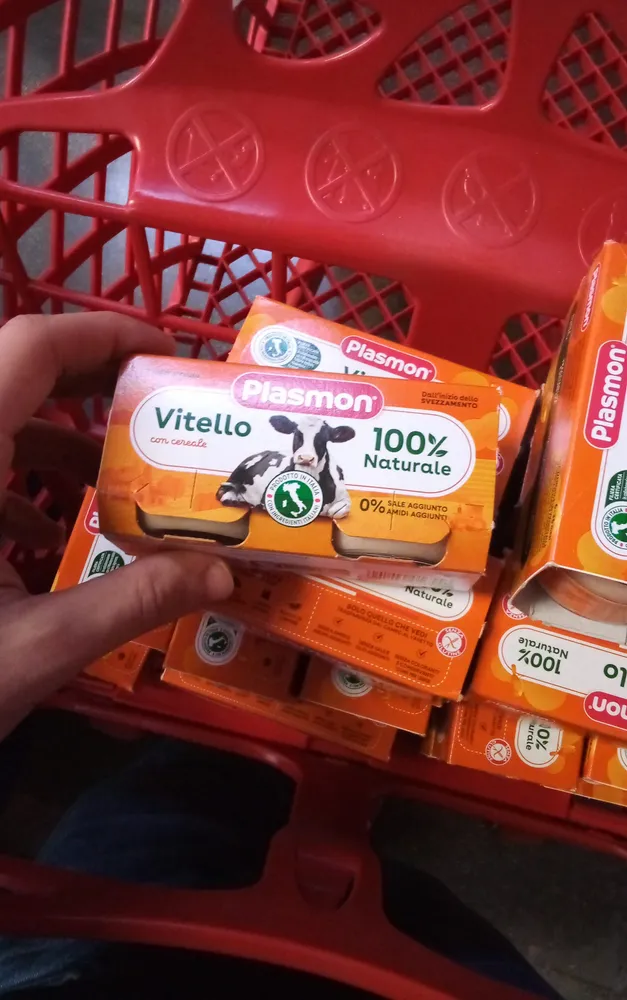 Vitello omogeneizzato con vitello e cereale