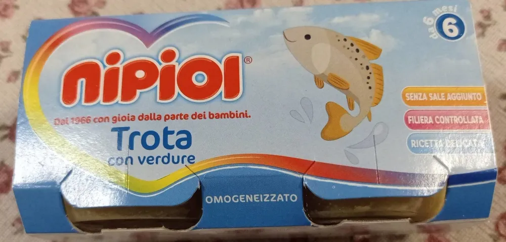 Omogeneizzato trota con verdure