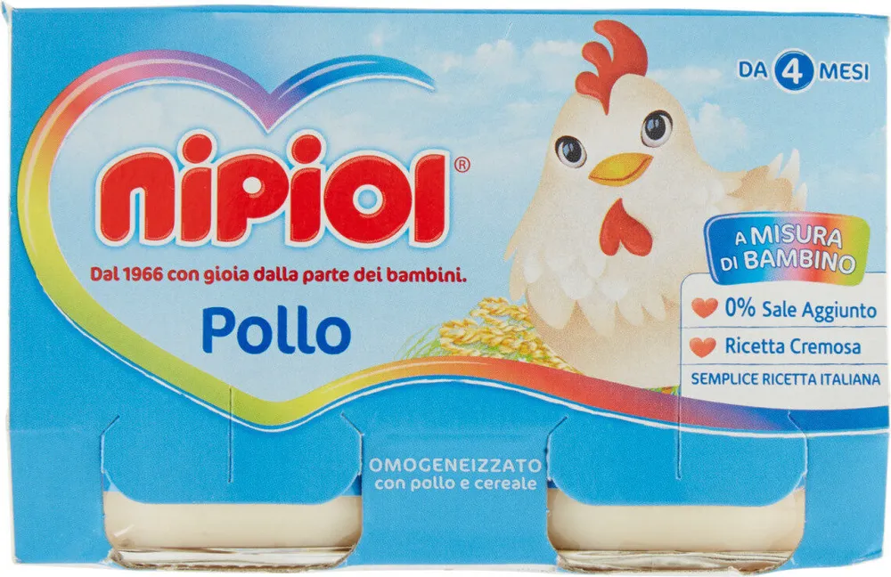 Pollo omogeneizzato con pollo e cereale