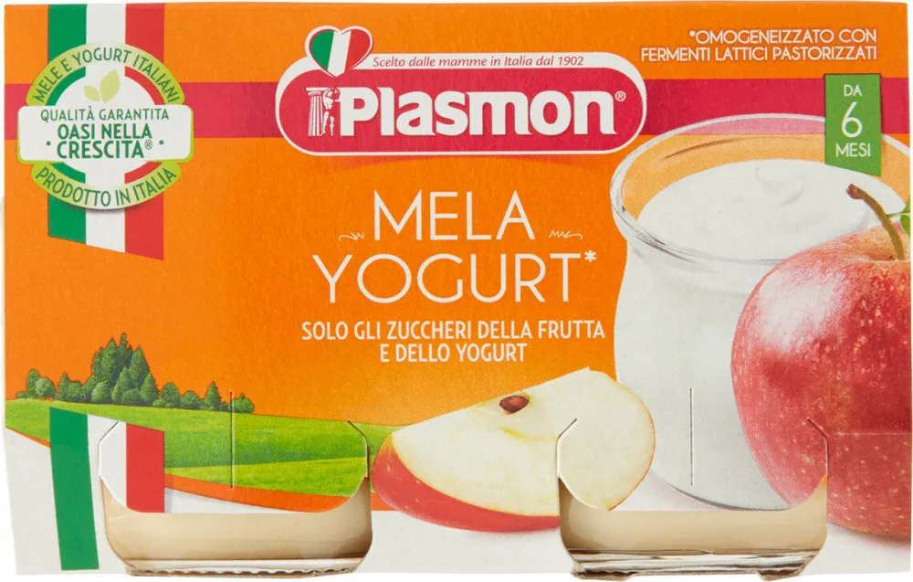 Mela yogurt omogeneizzato con fermenti latticIGPastorizzati