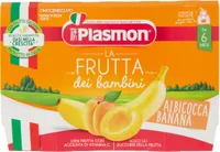 La frutta dei bambini albicocca banana omogeneizzato