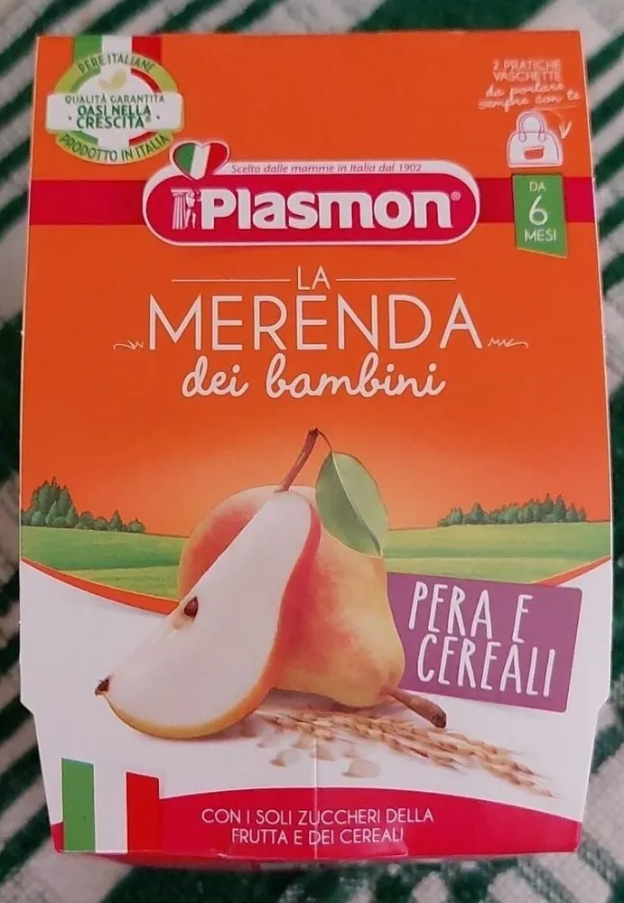 La merenda dei bambini - Pera e cereali