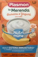 La merenda banana e yogurt con mela