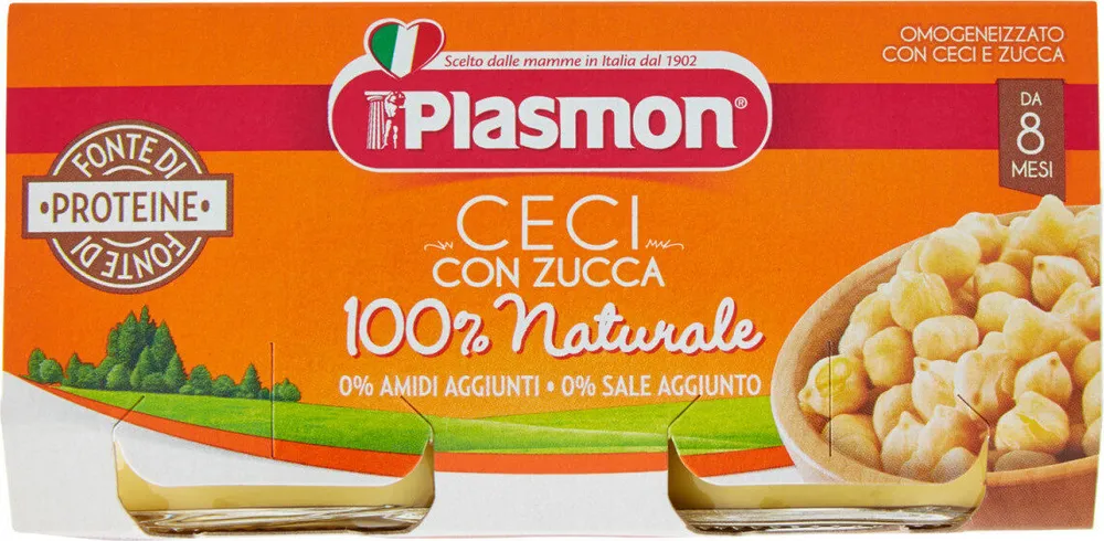 Ceci con zucca omogeneizzato con ceci e zucca