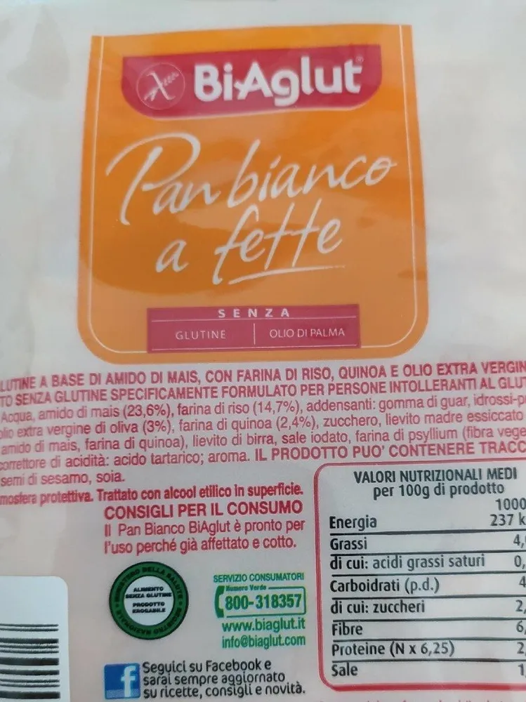 Pan bianco a fette