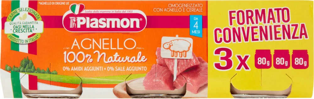 Agnello omogeneizzato con agnello e cereale