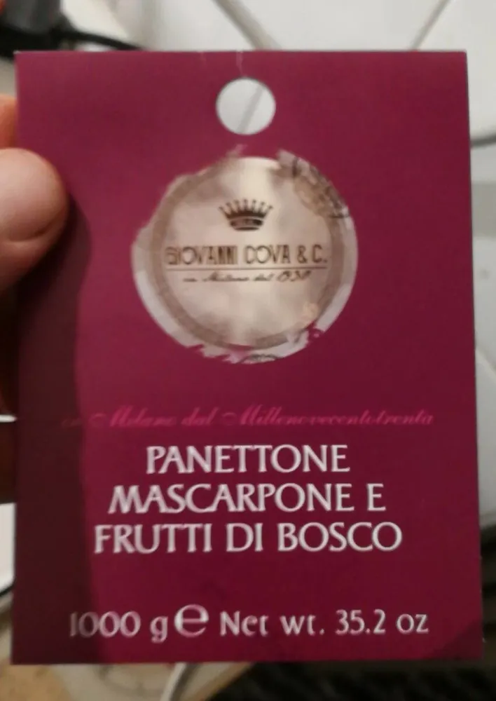 Panettone mascarpone e frutti di bosco