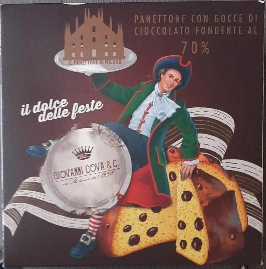 Panettone con gocce cioccolato fondente 70%