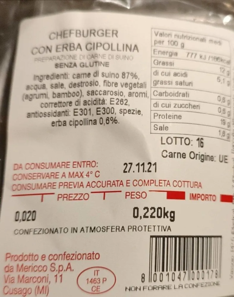 Hamburger con erba cipollina