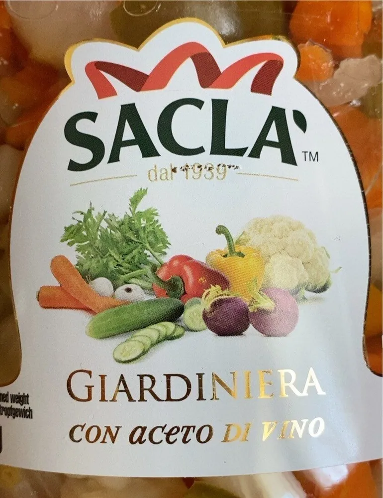 Giardiniera con aceto di vino