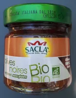 Sacla olives noires entières bio