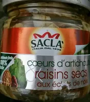 Coeurs d'artichauts raisins secs aux éclats de noix