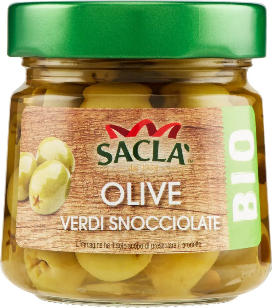 Bio olive verdi snocciolate