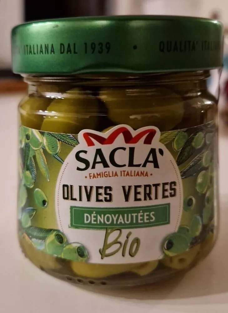 Olives vertes dénoyautées Bio
