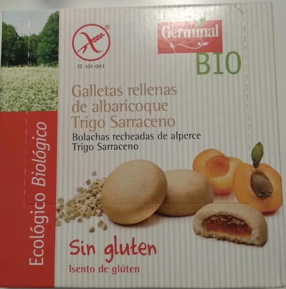 Galletas rellenas de albaricoque Trigo Sarraceno