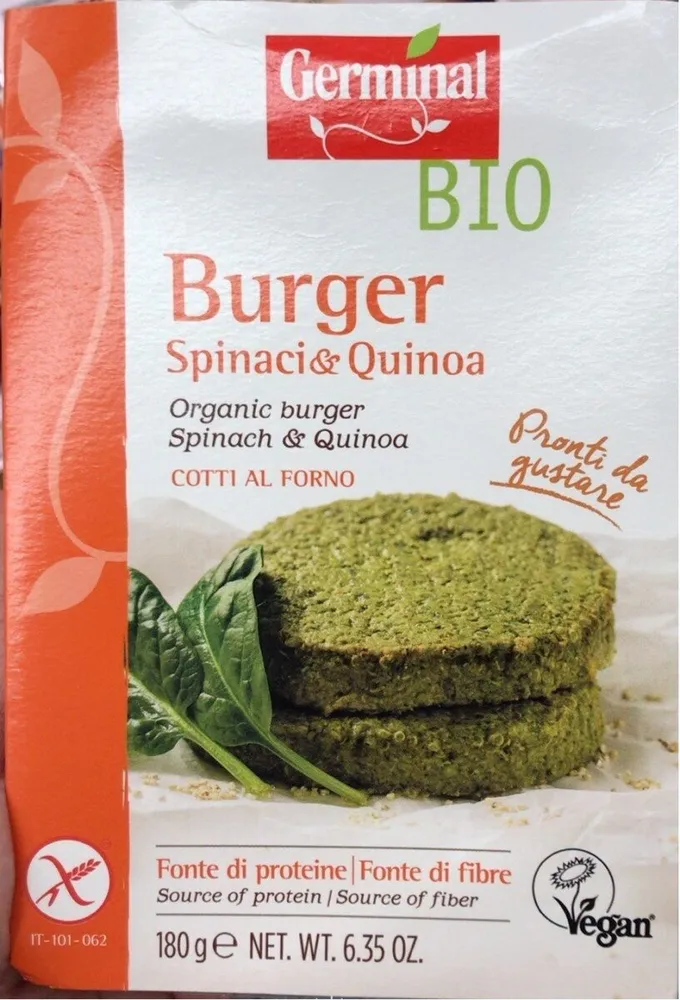 Burger spinaci e quinoa