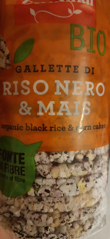 Gallette di riso nero e mais