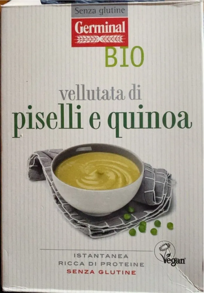 Vellutata piselli e quinoa