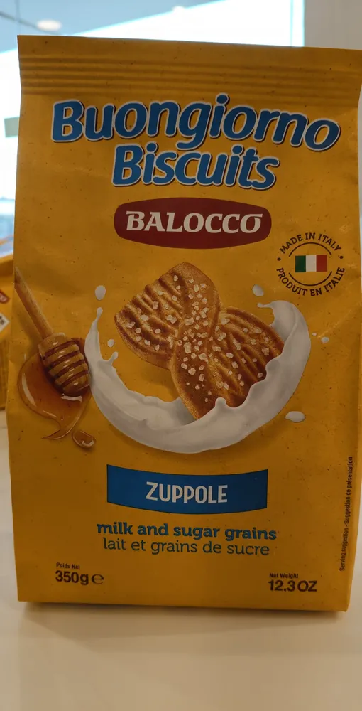 Balocco milk and sugar grains