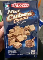 Mini cube cacao wafers