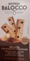 Traditional butter biscuits with chocolate drops