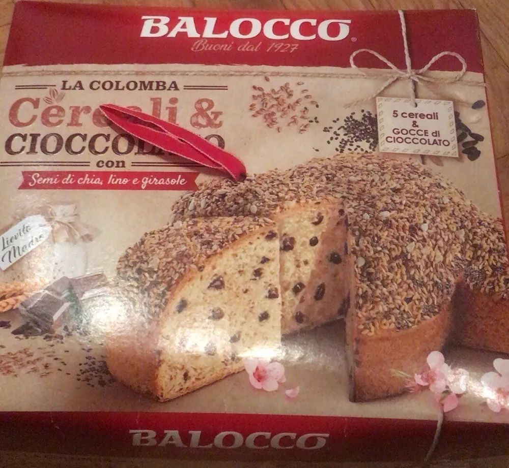 La colomba cereali e cioccolato