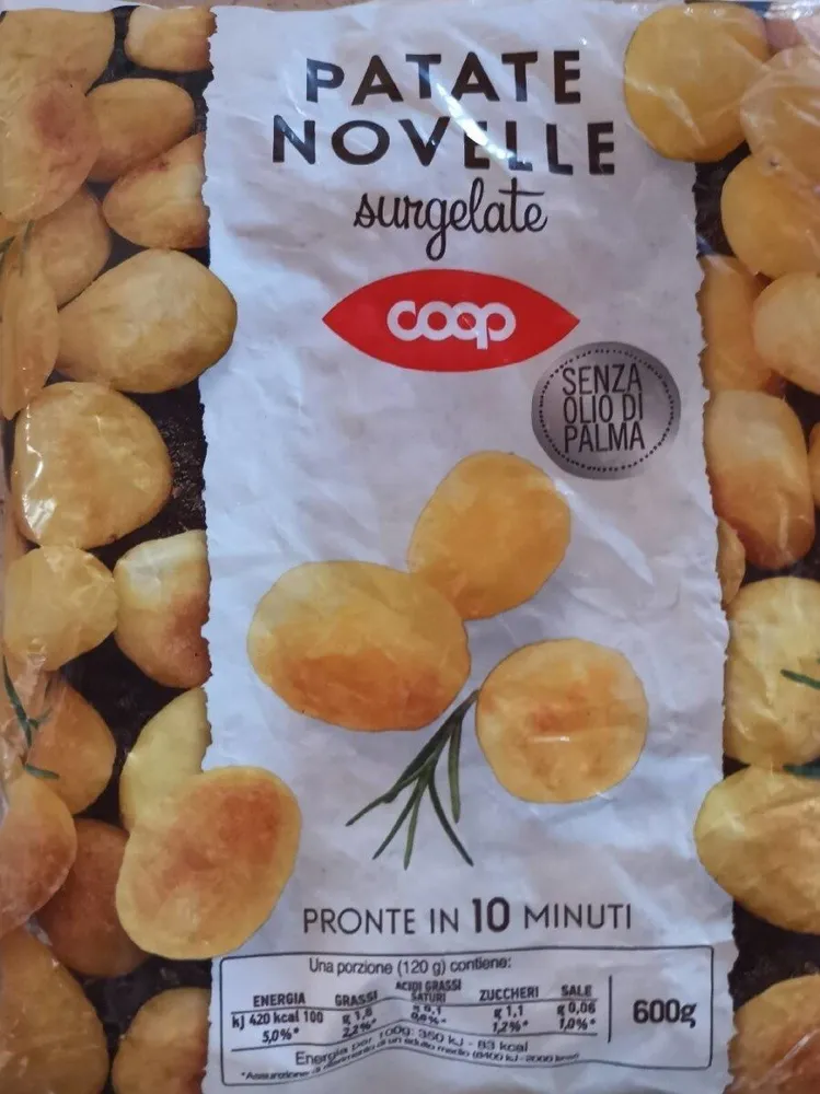 Patate novelle prefitte surgelate