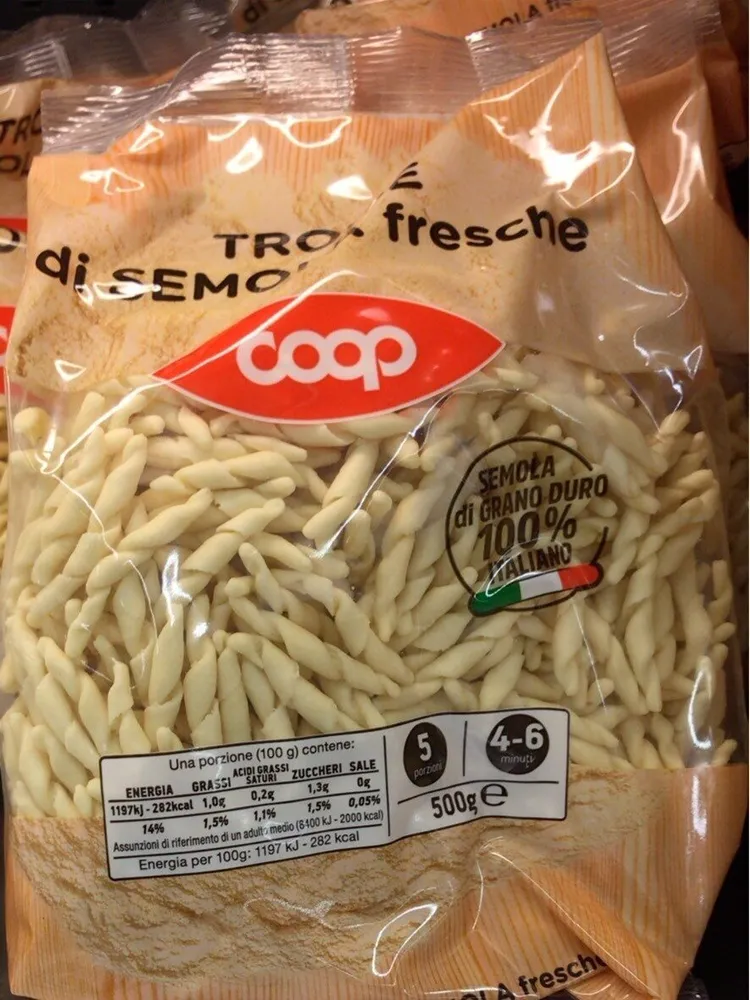 Trofie di semola fresche