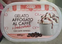 Gelato affogato al caffè
