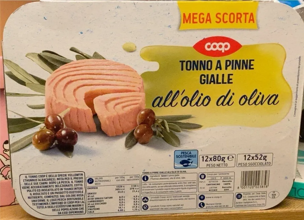 Tonno a pinne gialle