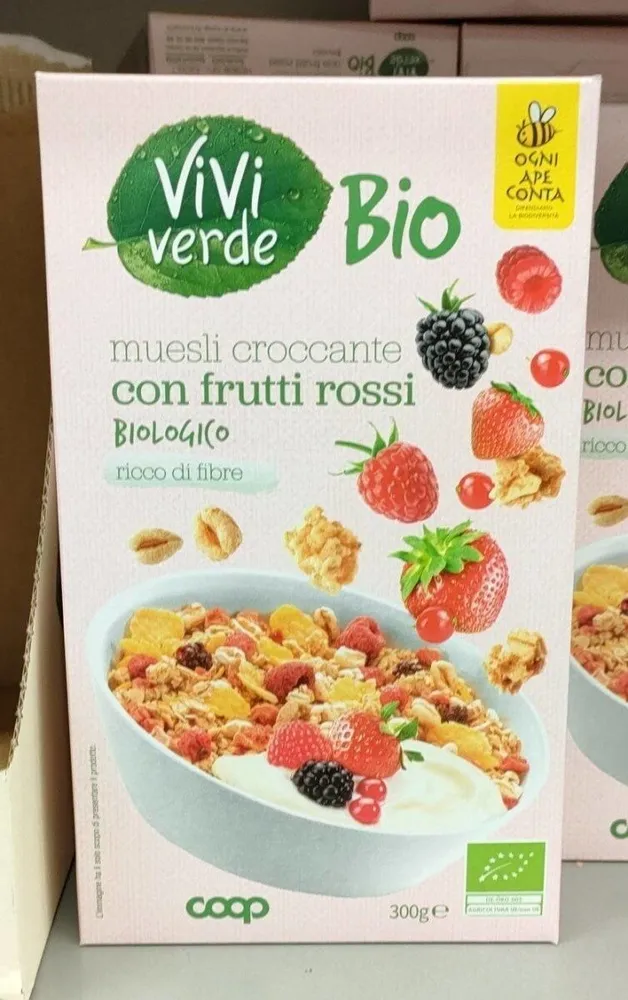 Muesli croccante con frutti rossi biologico