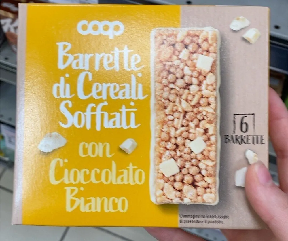 Barretta di cerali soffiati