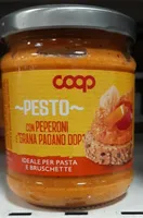Pesto con peperoni e grana padano dop
