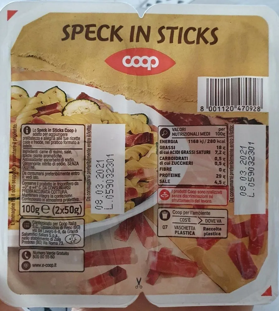 Speck in sticks